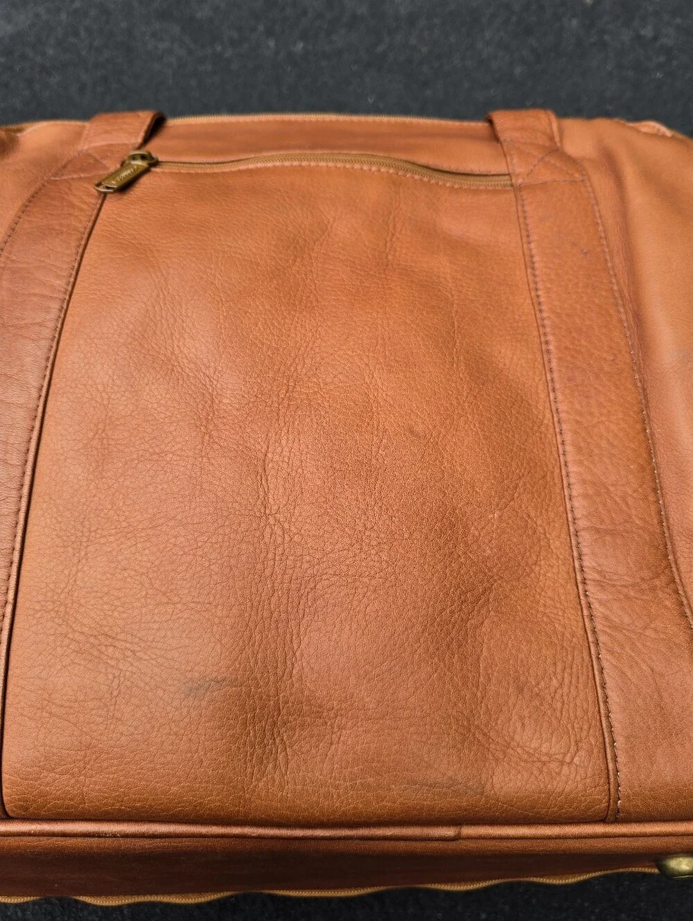 Vintage Leather Duffel Bag Weekender By CORTEZ Made In Colombia Saddle Color
